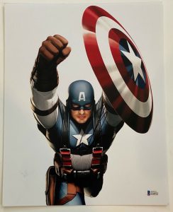 CHRIS EVANS SIGNED AUTOGRAPH 11×14 PHOTO CAPTAIN AMERICA AVENGERS BECKETT COA COLLECTIBLE MEMORABILIA