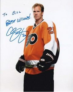 CHRIS PRONGER AUTOGRAPHED SIGNED NHL PHILADELPHIA FLYERS PHOTOGRAPH – TO BILL COLLECTIBLE MEMORABILIA