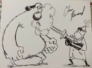 CHRIS RENAUD RARE HAND SIGNED 11×14 SKETCH CANVAS MINIONS DESPICABLE ME ARTWORK COLLECTIBLE MEMORABILIA