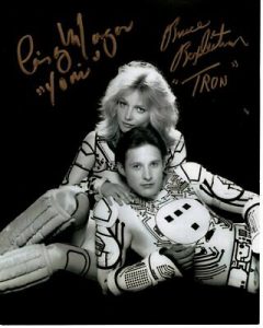 CINDY MORGAN AND BRUCE BOXLEITNER SIGNED AUTOGRAPHED TRON PHOTO COLLECTIBLE MEMORABILIA