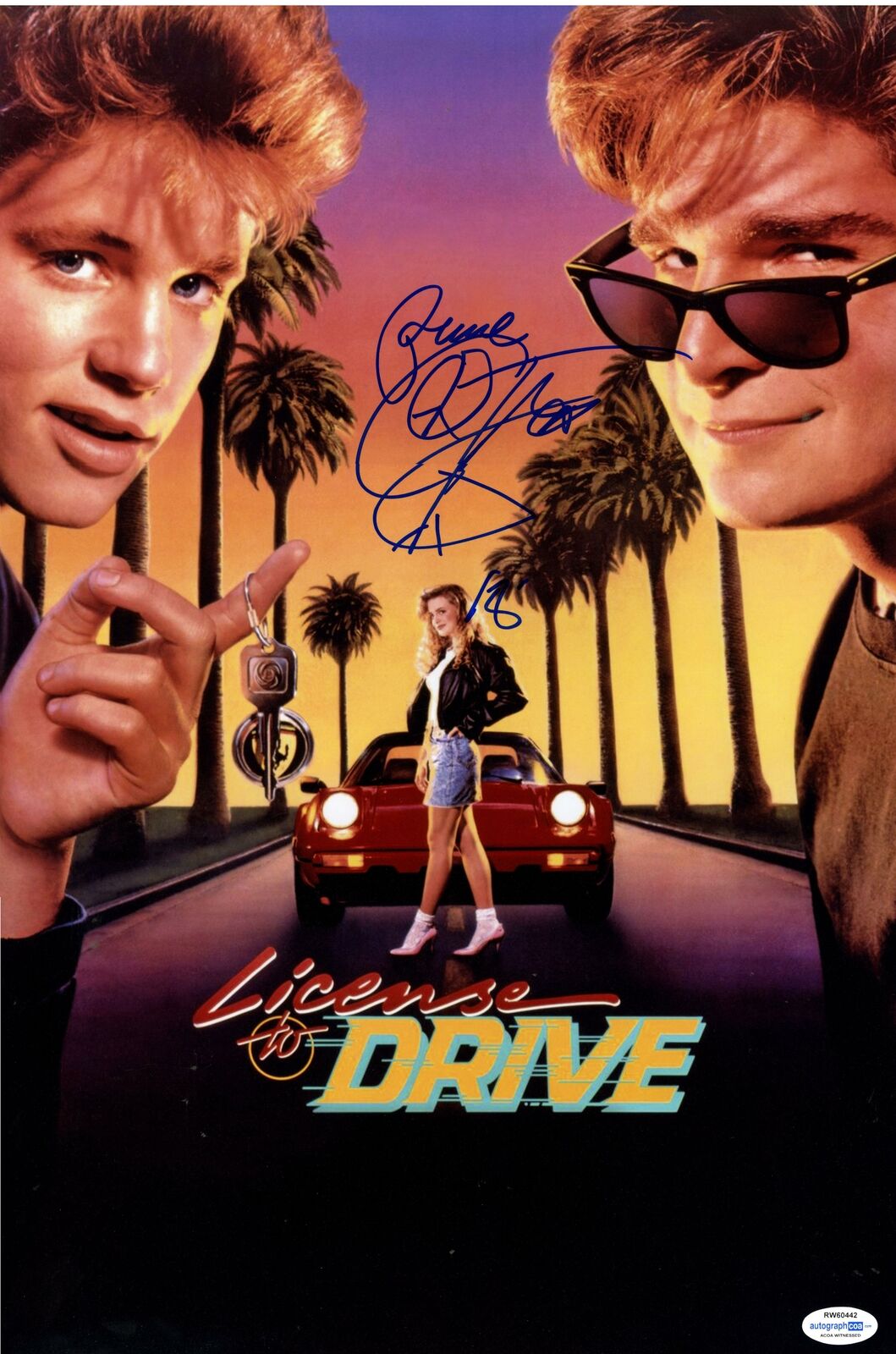 Corey Feldman Autograph Signed 12x18 Poster Photo License To Drive
