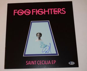 DAVE GROHL SIGNED AUTOGRAPHED FOO FIGHTERS SAINT CECILIA EP RECORD ALBUM BAS COA COLLECTIBLE MEMORABILIA