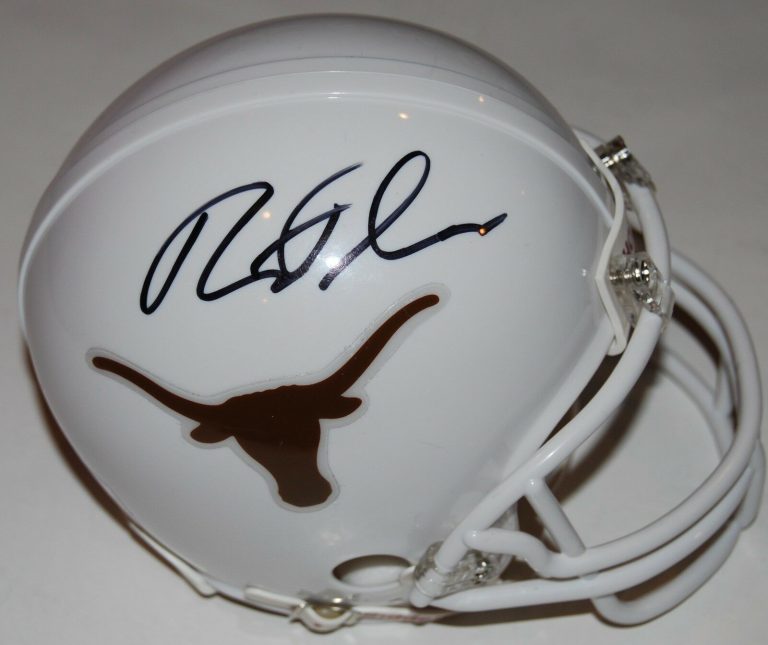 DE’GABREIL FLOYD SIGNED (TEXAS LONGHORNS) MINI FOOTBALL HELMET W/COA #TL1 C  COLLECTIBLE MEMORABILIA