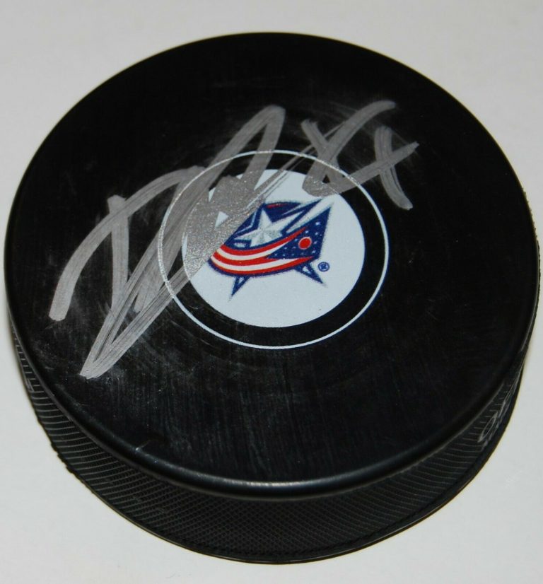 DEAN KUKAN SIGNED (COLUMBUS BLUE JACKETS) AUTOGRAPHED NHL HOCKEY PUCK W/COA  COLLECTIBLE MEMORABILIA