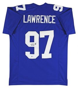 DEXTER LAWRENCE AUTHENTIC SIGNED BLUE PRO STYLE JERSEY AUTOGRAPHED BAS WITNESSED COLLECTIBLE MEMORABILIA