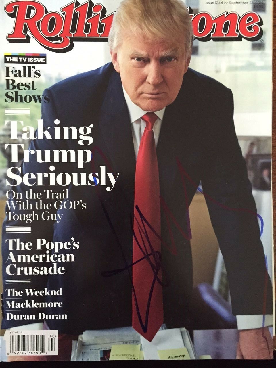 Donald Trump signed autographed Rolling Stone Magazine IN PERSON ...