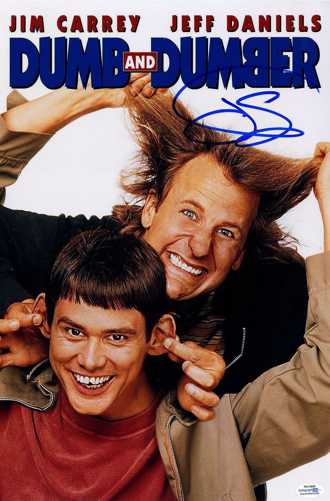 Dumb & Dumber Jeff Daniels Autographed Signed 12x18 Photo Poster ACOA ...