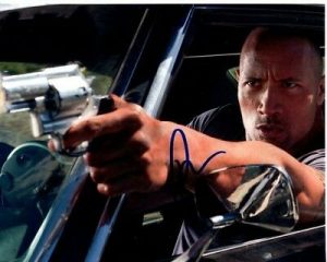 DWAYNE THE ROCK JOHNSON SIGNED AUTOGRAPHED FASTER DRIVER PHOTO COLLECTIBLE MEMORABILIA