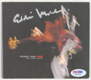 EDDIE VEDDER AUTHENTIC SIGNED PEARL JAM ON TWO LEGS CD COVER PSA/DNA #X01226 COLLECTIBLE MEMORABILIA