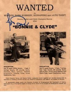 FAYE DUNAWAY SIGNED AUTOGRAPHED BONNIE & CLYDE WANTED POSTER PHOTO COLLECTIBLE MEMORABILIA
