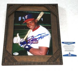 FRANK THOMAS SIGNED FRAMED CHICAGO WHITE SOX 8×10 PHOTO BAS BECKETT WITNESSED  COLLECTIBLE MEMORABILIA