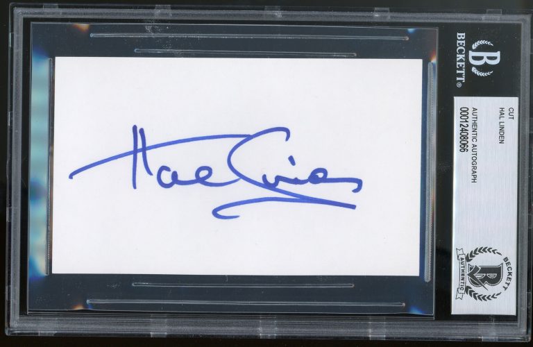 Hal Linden Barney Miller Authentic Signed 3x5 Cut Signature Autographed ...