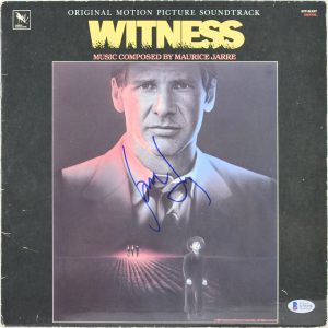 HARRISON FORD SIGNED WITNESS SOUNDTRACK ALBUM COVER W/ VINYL BAS #A79378 COLLECTIBLE MEMORABILIA