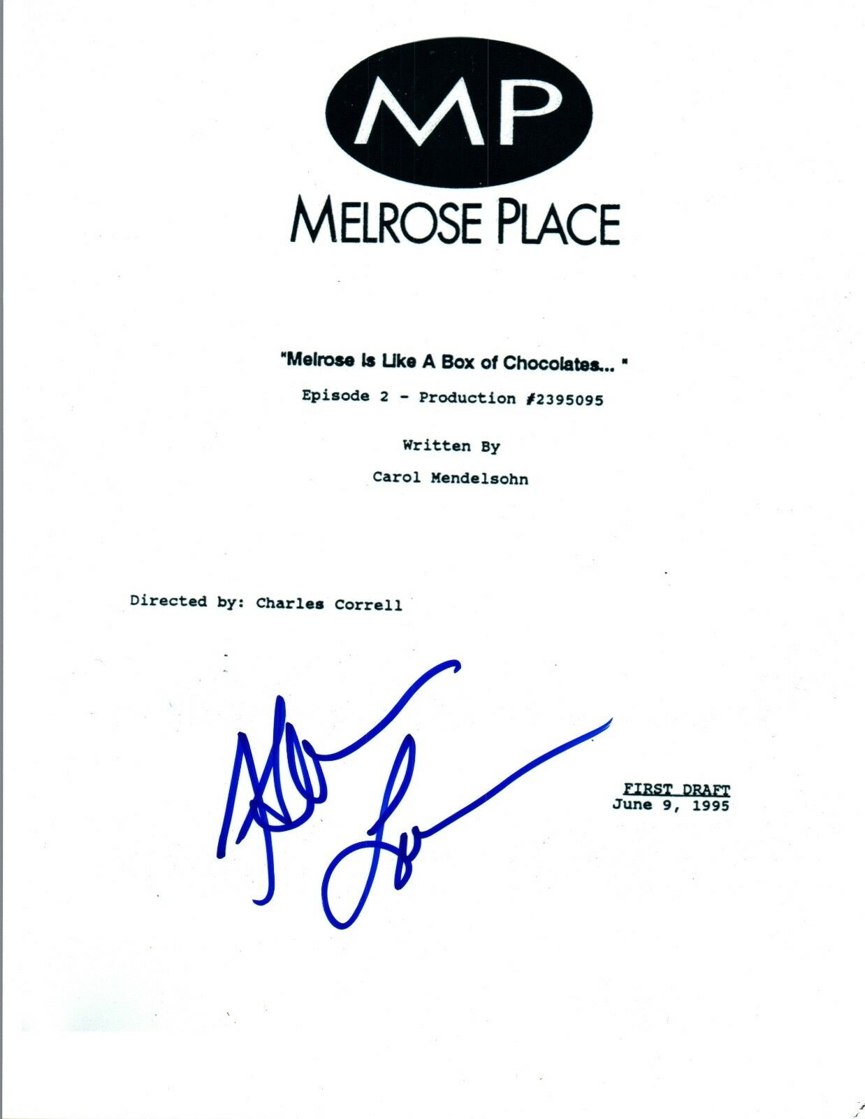 Heather Locklear Signed Autographed MELROSE PLACE Pilot Episode Script ...