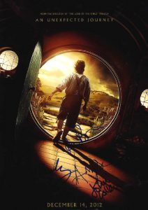 HOBBIT UNEXPECTED JOURNEY SIGNED POSTER UACC RD AFTAL COLLECTIBLE MEMORABILIA