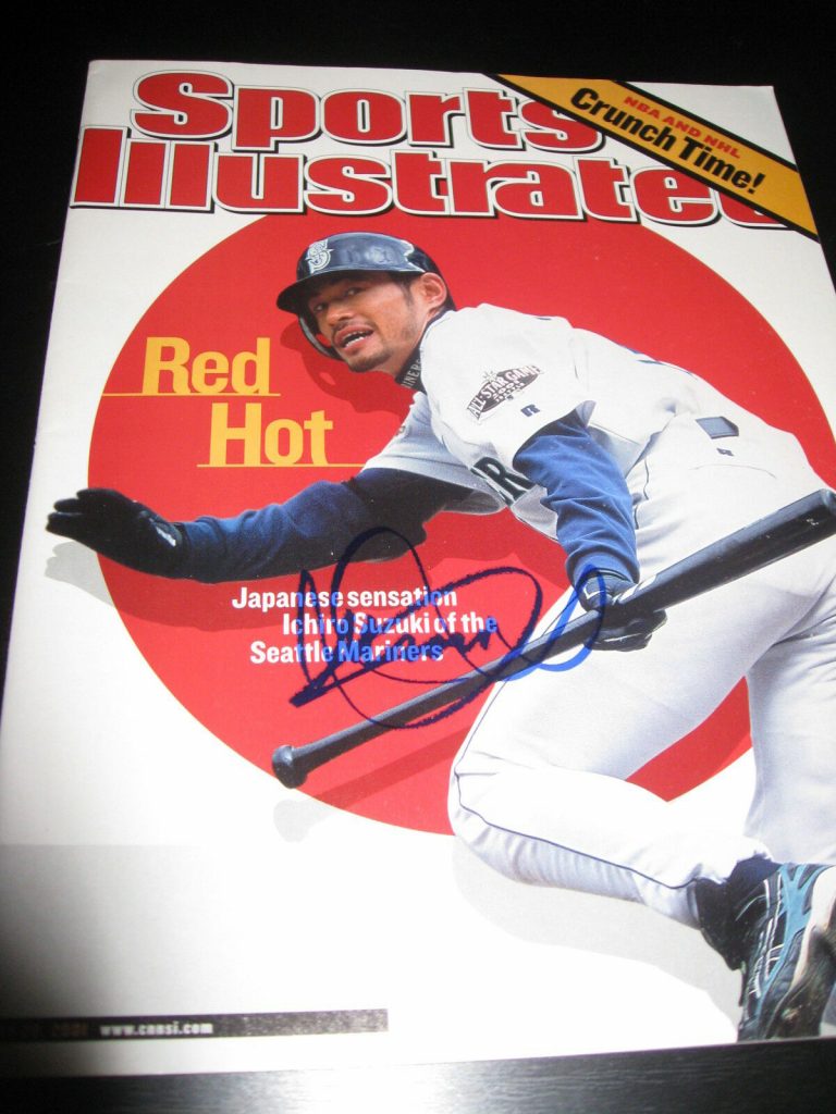 ICHIRO SUZUKI SIGNED AUTOGRAPH SPORTS ILLUSTRATED NEW YORK YANKEES COA AUTO D COLLECTIBLE MEMORABILIA