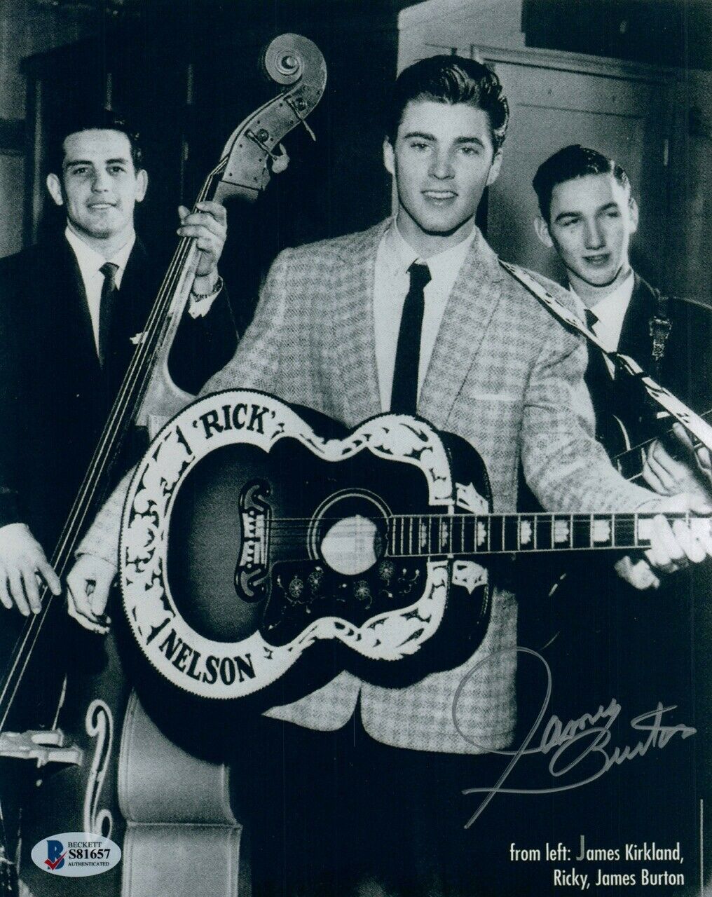 James Burton Signed Autograph 8x10 Photo RICKY NELSON Elvis Presley ...