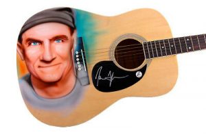 JAMES TAYLOR AUTOGRAPHED SIGNED AIRBRUSH GUITAR PROOF UACC AFTAL COLLECTIBLE MEMORABILIA