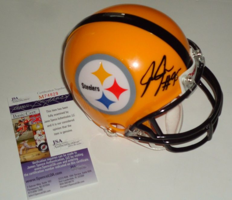 JARVIS JONES SIGNED PITTSBURGH STEELERS MINI FOOTBALL HELMET JSA M74829  COLLECTIBLE MEMORABILIA