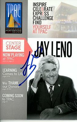 JAY LENO SIGNED AUTOGRAPHED TPAC NASHVILLE MAGAZINE PROGRAM COLLECTIBLE MEMORABILIA