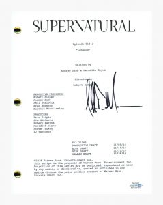 JEFFREY DEAN MORGAN SIGNED SUPERNATURAL LEBANON EPISODE SCRIPT ACOA COA COLLECTIBLE MEMORABILIA