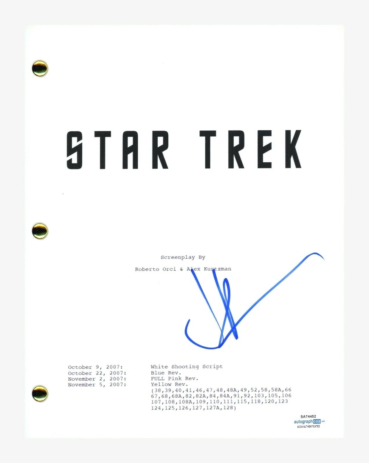 star trek script movie