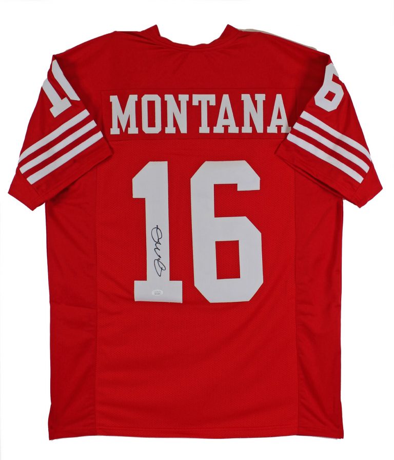 JOE MONTANA AUTHENTIC SIGNED RED PRO STYLE JERSEY AUTOGRAPHED JSA OR BAS COLLECTIBLE MEMORABILIA