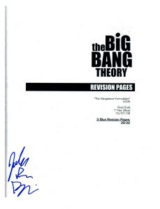 JOHN ROSS BOWIE SIGNED THE BIG BANG THEORY THE VENGEANCE FORMULATION SCRIPT COA COLLECTIBLE MEMORABILIA