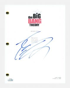 JOHNNY GALECKI SIGNED AUTOGRAPHED THE BIG BANG THEORY PILOT SCRIPT ACOA COA COLLECTIBLE MEMORABILIA