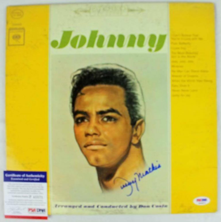 Johnny Mathis Signed Album Cover PSA/DNA #P43571 | Autographia