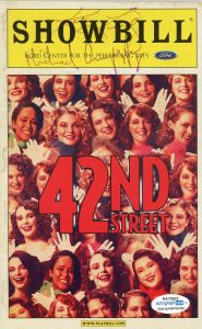 KATE LEVERING & MICHAEL CUMPSTY “42ND STREET” AUTOGRAPH SIGNED BROADWAY PLAYBILL COLLECTIBLE MEMORABILIA