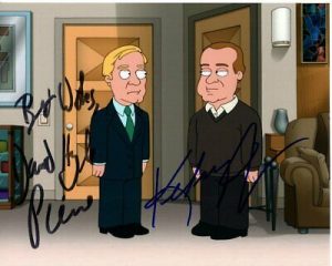 KELSEY GRAMMER AND DAVID HYDE PIERCE SIGNED FAMILY GUY FRASIER & NILES PHOTO COLLECTIBLE MEMORABILIA