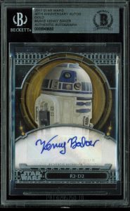 KENNY BAKER SIGNED 2017 STAR WARS 40TH ANNIVERSARY GOLD #AAKB LE #8/10 BAS SLAB COLLECTIBLE MEMORABILIA