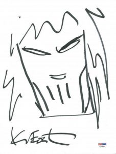 KEVIN EASTMAN AUTHENTIC SIGNED 9X12 NINJA TURTLES SKETCH PSA/DNA #X31598 COLLECTIBLE MEMORABILIA