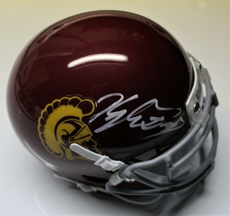 KYLE FORD SIGNED USC TROJANS MINI FOOTBALL HELMET W/COA SOUTHERN CALIFORNIA  COLLECTIBLE MEMORABILIA