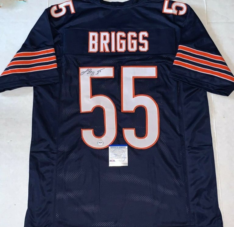 LANCE BRIGGS CHICAGO BEARS SIGNED CUSTOM XL JERSEY AUTOGRAPHED PSA  COLLECTIBLE MEMORABILIA