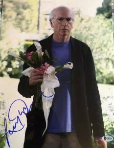 LARRY DAVID SIGNED AUTOGRAPHED 11×14 PHOTO CURB YOUR ENTHUSIASM SEINFELD BECKETT COLLECTIBLE MEMORABILIA