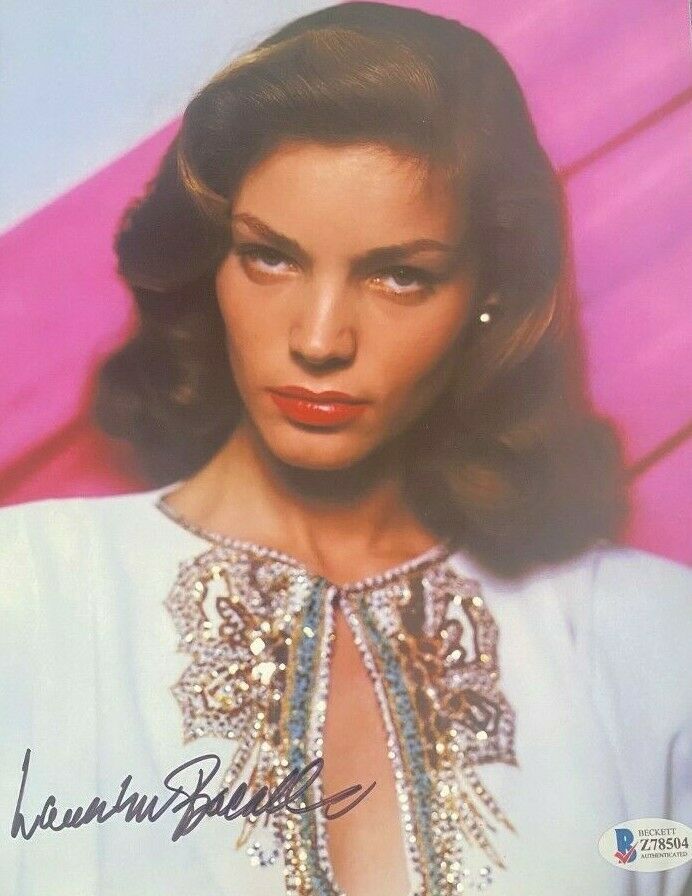 Lauren Bacall Signed Autographed 8x10 Photo Beckett Authentication Coa Autographia