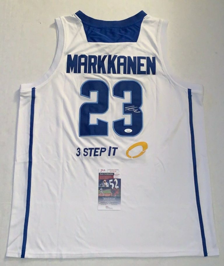 LAURI MARKKANEN CHICAGO BULLS SIGNED FINLAND JERSEY AUTOGRAPHED JSA  COLLECTIBLE MEMORABILIA