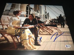 LEONARDO DICAPRIO KATE WINSLET SIGNED AUTOGRAPH 11×14 TITANIC ICONIC BECKETT H COLLECTIBLE MEMORABILIA