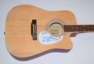 LINDSEY BUCKINGHAM CHRISTINE MCVIE SIGNED ACOUSTIC GUITAR FLEETWOOD MAC BAS COA COLLECTIBLE MEMORABILIA