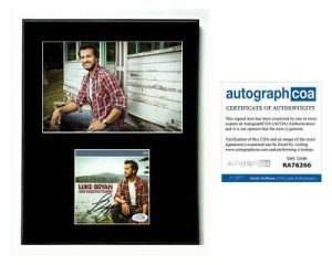 LUKE BRYAN AUTOGRAPHED SIGNED 11×14 FRAMED DISPLAY CD PHOTO COVER ACOA COLLECTIBLE MEMORABILIA