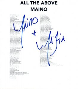 MAINO SIGNED AUTOGRAPHED “ALL THE ABOVE” LYRIC SHEET HIP HOP RAPPER COA VD COLLECTIBLE MEMORABILIA