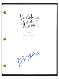 MARIN HINKLE SIGNED AUTOGRAPHED THE MARVELOUS MRS. MAISEL PILOT SCRIPT COA COLLECTIBLE MEMORABILIA