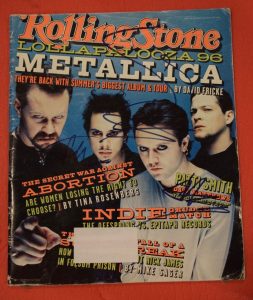 METALLICA FULL BAND SIGNED AUTOGRAPHED ROLLING STONE MAGAZINE EARLY 1996 SIGS COLLECTIBLE MEMORABILIA