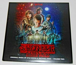 MICHAEL STEIN & KYLE DIXON SIGNED (STRANGER THINGS) RECORD LP COMPOSERS W/COA  COLLECTIBLE MEMORABILIA