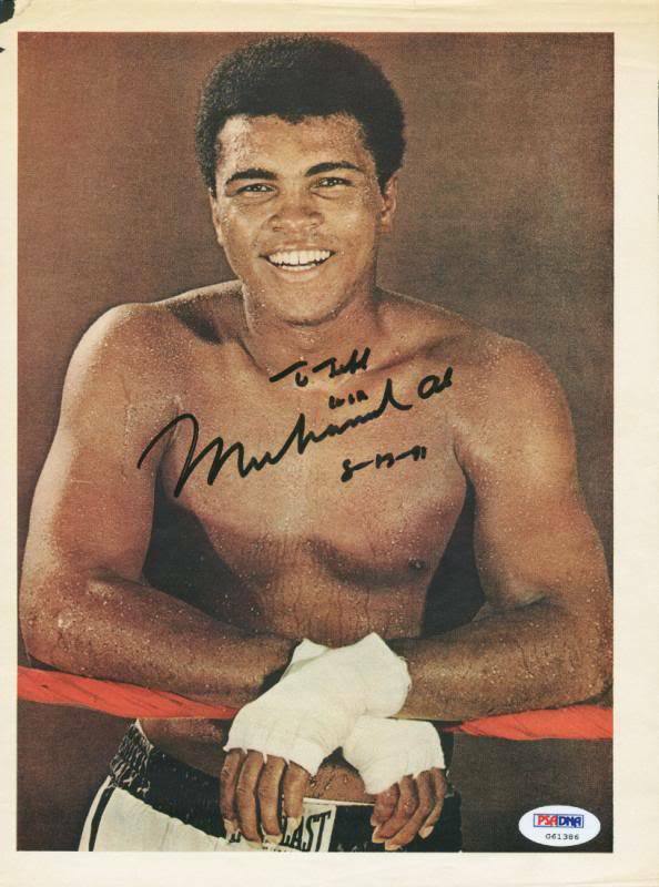 Muhammad Ali Boxing Authentic Signed 8X11 Magazine Page Photo PSA/DNA # ...