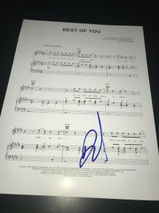DAVE GROHL SIGNED AUTOGRAPH SHEET MUSIC FOO FIGHTERS BEST OF YOU BECKETT BAS D COLLECTIBLE MEMORABILIA