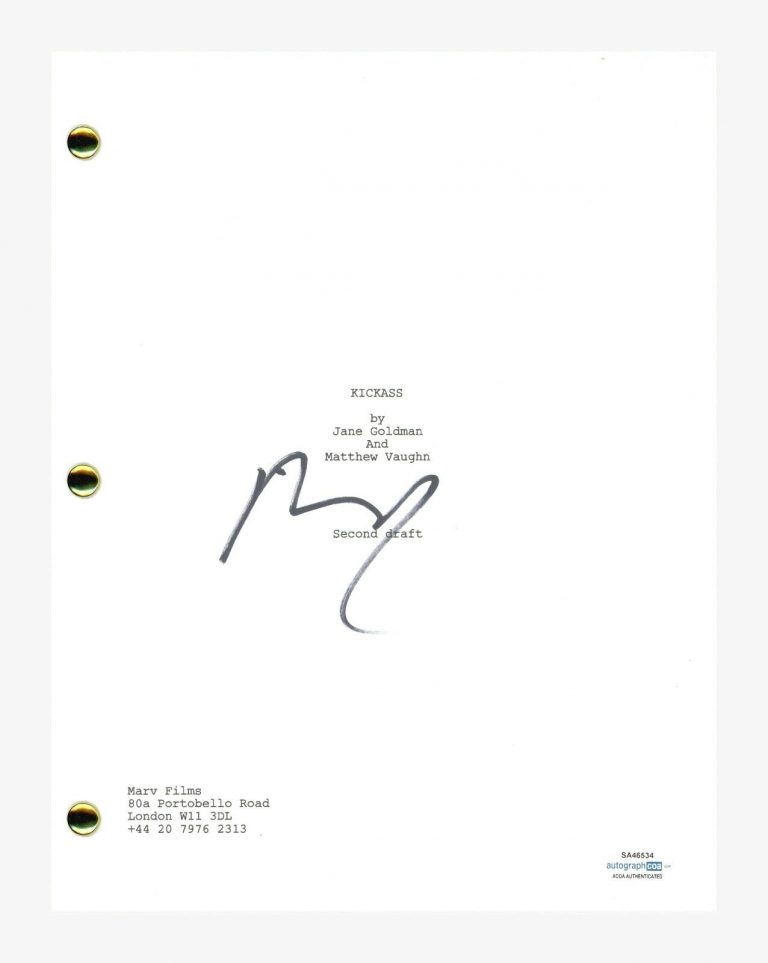 Nicolas Cage Signed Autographed KICK-ASS Movie Script Screenplay ACOA ...