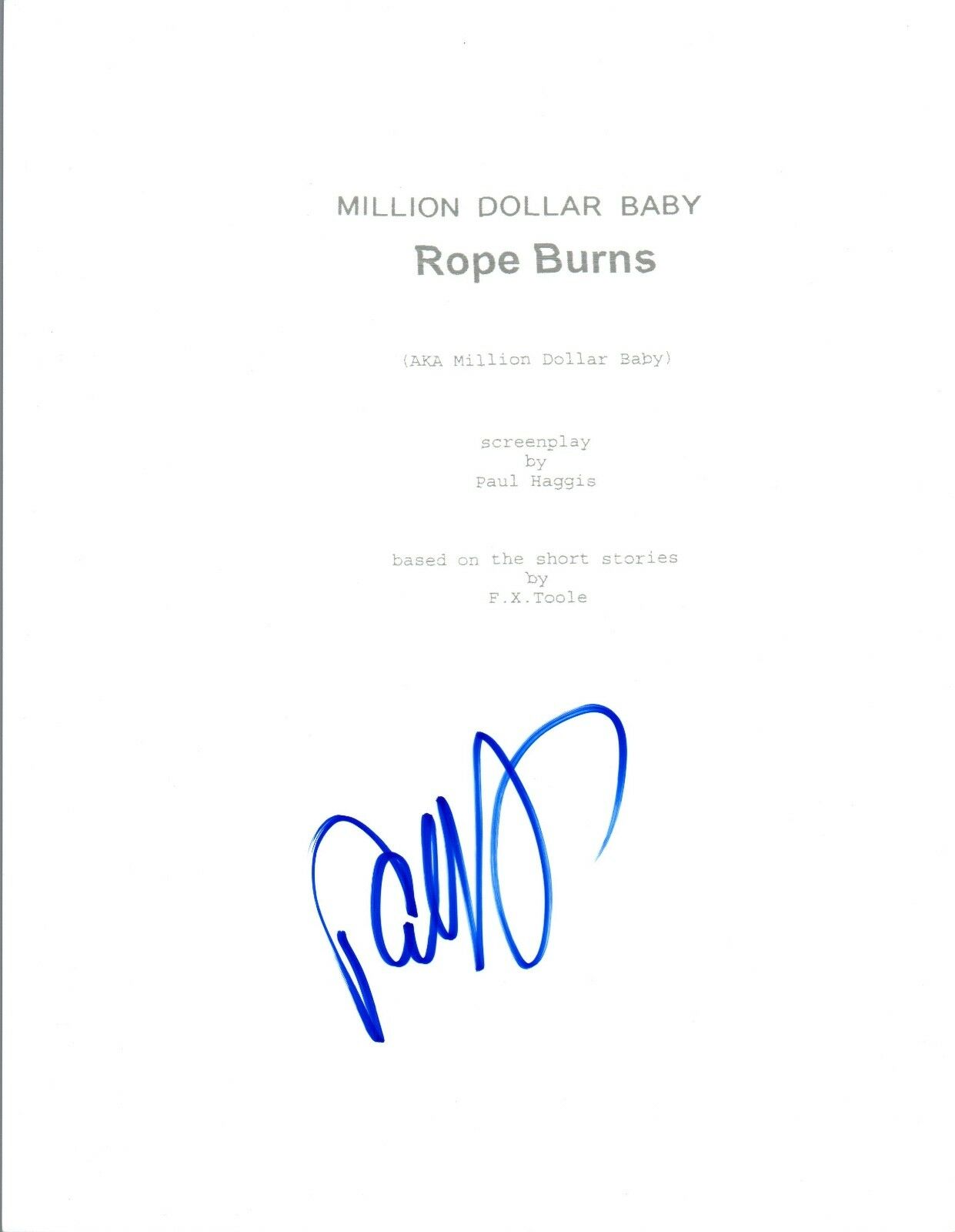 million dollar baby script